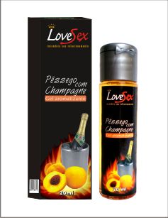 Gel Comestível Lovesex Pessego c/ Champagne 20ml